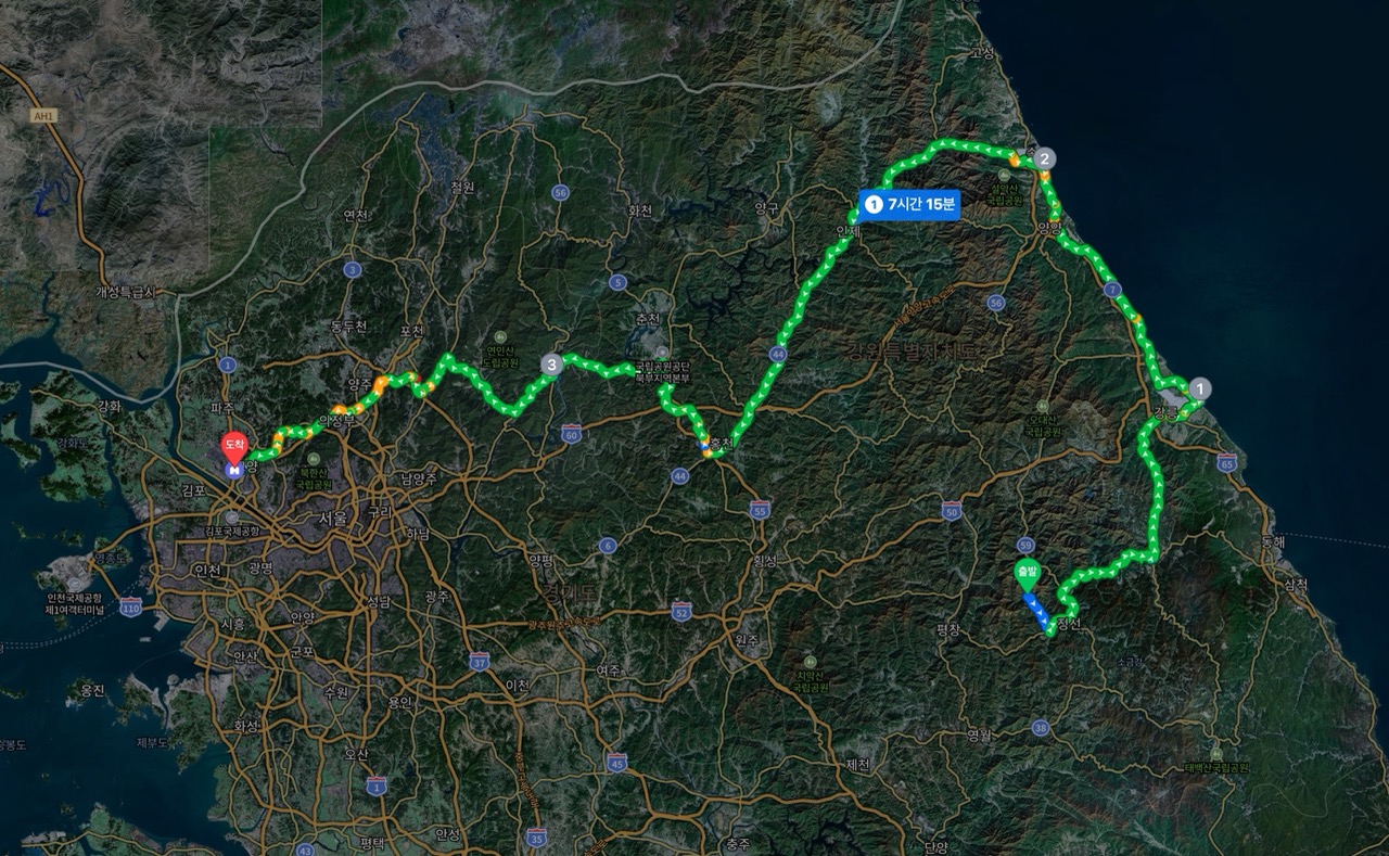 [바이크 투어] 가을 바람을 가르며 달린 406km, 정선에서 일산까지 국도 대장정